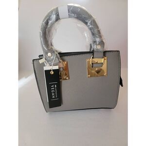 NWT Isabelle grey vegan leather shoulder bag